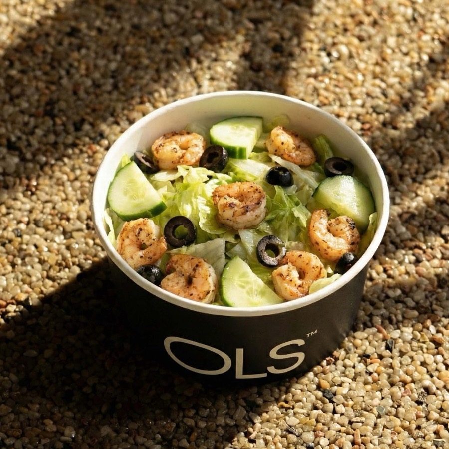 Shrimp Light Salad — Grilled shrimp, greens, citrus dressing — from the OLS menu, Al Khobar